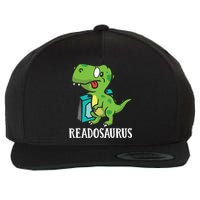 Funny Reading Book Readers Dinosaur Dino Apparel Wool Snapback Cap