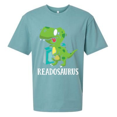 Funny Reading Book Readers Dinosaur Dino Apparel Sueded Cloud Jersey T-Shirt