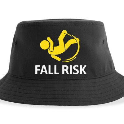 Fall Risk Balance Issues Funny Fall Risk Sustainable Bucket Hat
