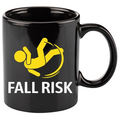 Fall Risk Balance Issues Funny Fall Risk 11oz C Handle Ceramic Mug