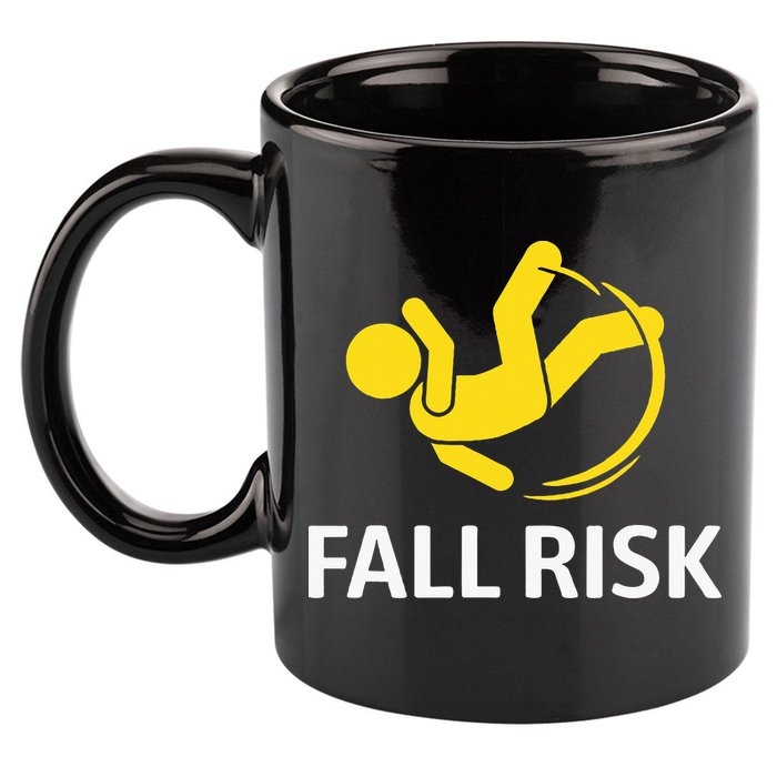 Fall Risk Balance Issues Funny Fall Risk 11oz C Handle Ceramic Mug