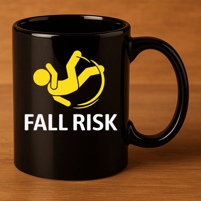 Fall Risk Balance Issues Funny Fall Risk 11oz C Handle Ceramic Mug