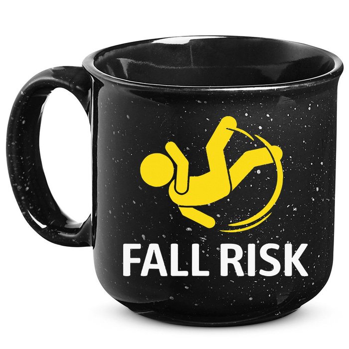 Fall Risk Balance Issues Funny Fall Risk 15oz Campfire Ceramic Mug