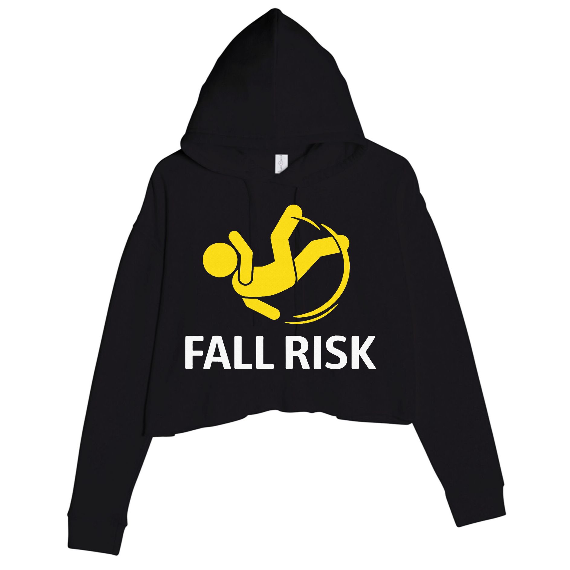 Fall Risk Balance Issues Funny Fall Risk Crop Fleece Hoodie