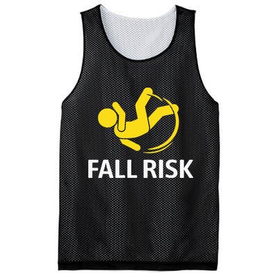 Fall Risk Balance Issues Funny Fall Risk Mesh Reversible Basketball Jersey Tank