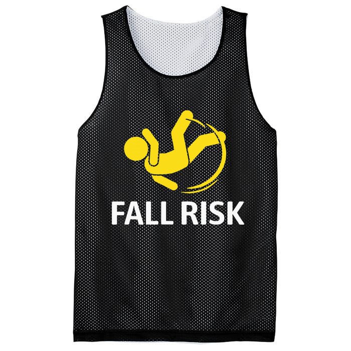 Fall Risk Balance Issues Funny Fall Risk Mesh Reversible Basketball Jersey Tank