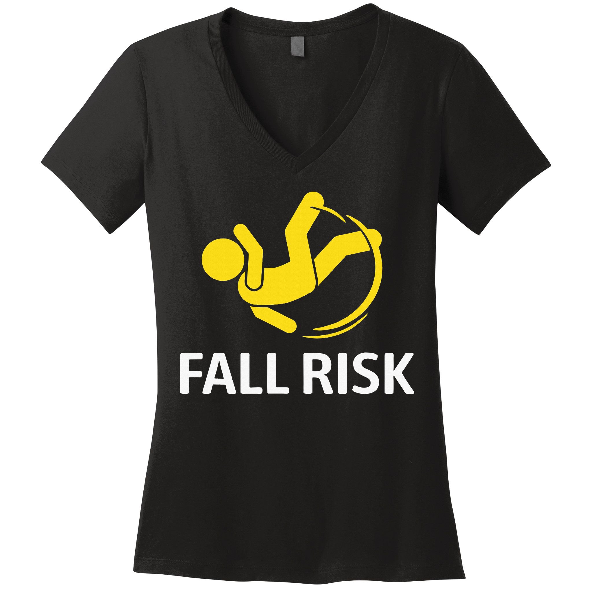 Fall Risk Balance Issues Funny Fall Risk Women's V-Neck T-Shirt