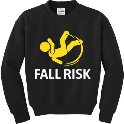 Fall Risk Balance Issues Funny Fall Risk Kids Sweatshirt