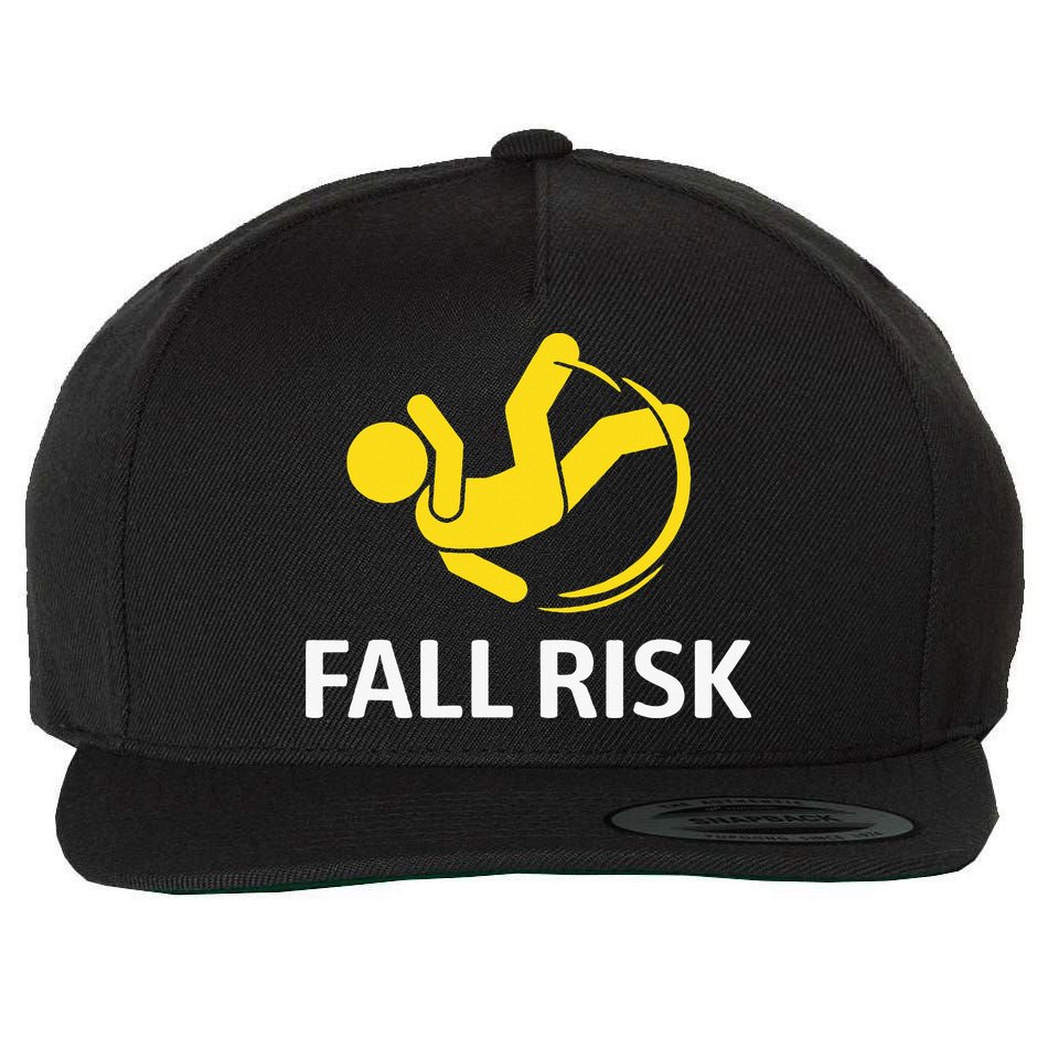 Fall Risk Balance Issues Funny Fall Risk Wool Snapback Cap