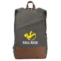 Fall Risk Balance Issues Funny Fall Risk Cotton Canvas Backpack
