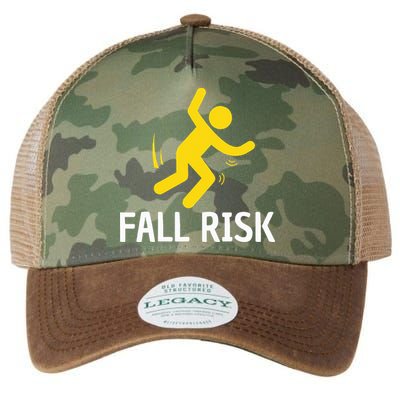 Fall Risk Balance Issues Funny Fall Risk Legacy Tie Dye Trucker Hat
