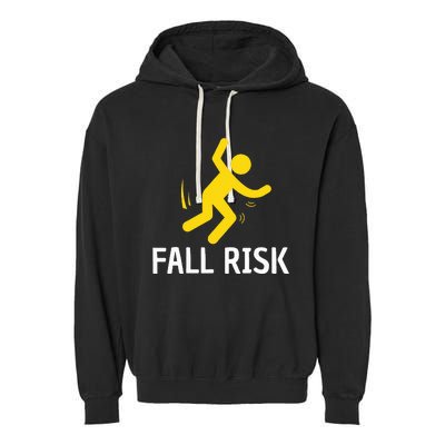 Fall Risk Balance Issues Funny Fall Risk Garment-Dyed Fleece Hoodie