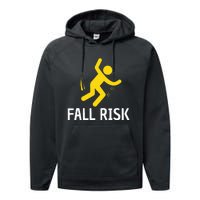 Fall Risk Balance Issues Funny Fall Risk Performance Fleece Hoodie