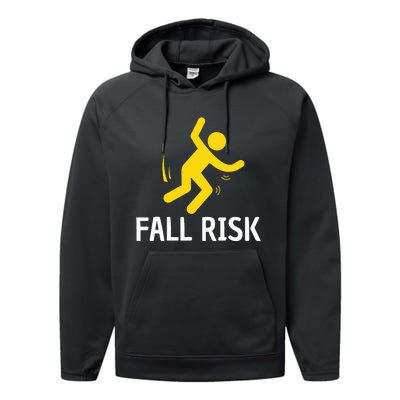 Fall Risk Balance Issues Funny Fall Risk Performance Fleece Hoodie