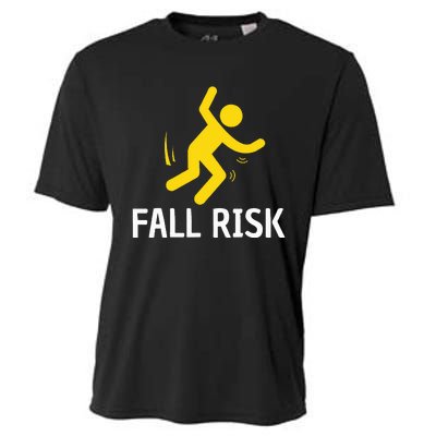 Fall Risk Balance Issues Funny Fall Risk Cooling Performance Crew T-Shirt