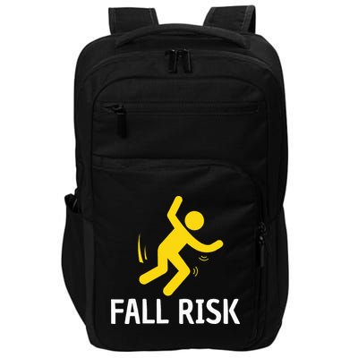 Fall Risk Balance Issues Funny Fall Risk Impact Tech Backpack