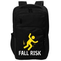 Fall Risk Balance Issues Funny Fall Risk Impact Tech Backpack
