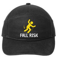 Fall Risk Balance Issues Funny Fall Risk 7-Panel Snapback Hat