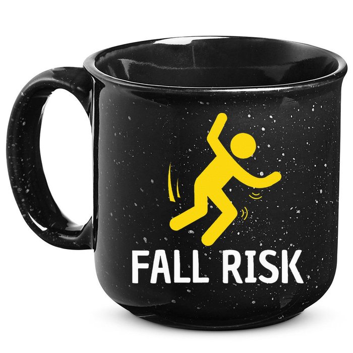 Fall Risk Balance Issues Funny Fall Risk 15oz Campfire Ceramic Mug