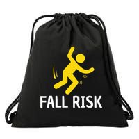 Fall Risk Balance Issues Funny Fall Risk Drawstring Bag