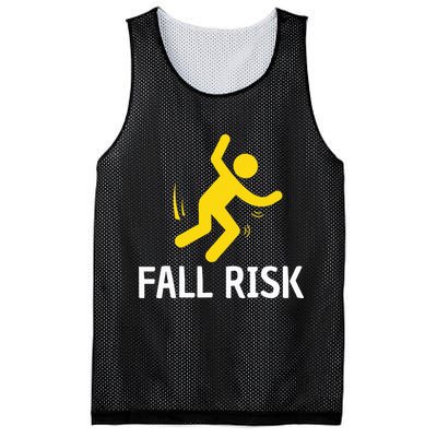 Fall Risk Balance Issues Funny Fall Risk Mesh Reversible Basketball Jersey Tank