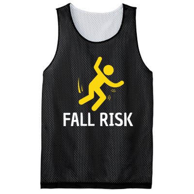 Fall Risk Balance Issues Funny Fall Risk Mesh Reversible Basketball Jersey Tank