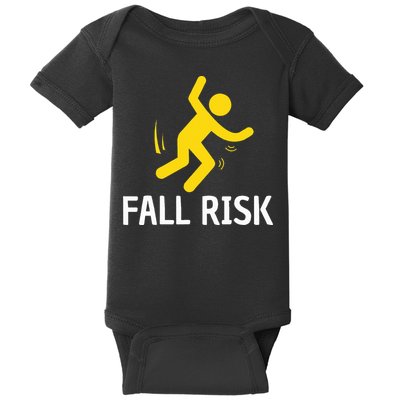 Fall Risk Balance Issues Funny Fall Risk Baby Bodysuit