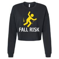 Fall Risk Balance Issues Funny Fall Risk Cropped Pullover Crew