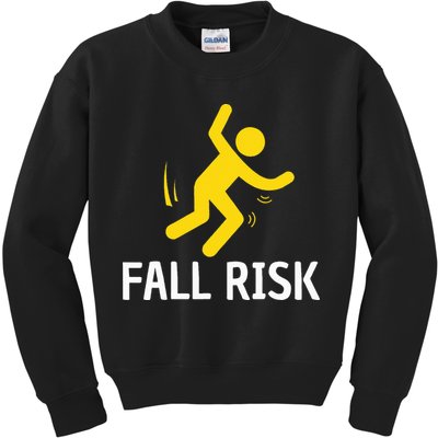Fall Risk Balance Issues Funny Fall Risk Kids Sweatshirt