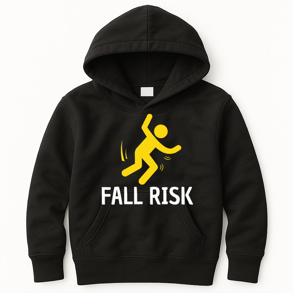 Fall Risk Balance Issues Funny Fall Risk Kids Hoodie