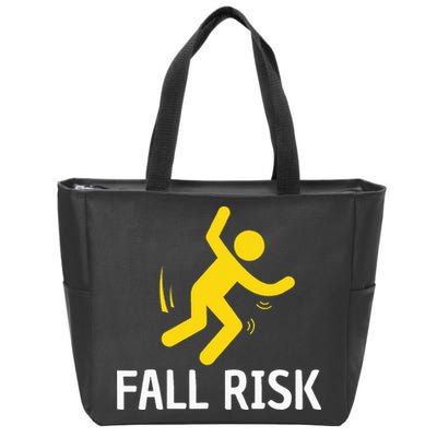 Fall Risk Balance Issues Funny Fall Risk Zip Tote Bag