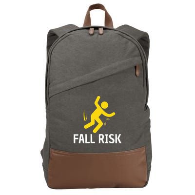 Fall Risk Balance Issues Funny Fall Risk Cotton Canvas Backpack