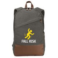 Fall Risk Balance Issues Funny Fall Risk Cotton Canvas Backpack