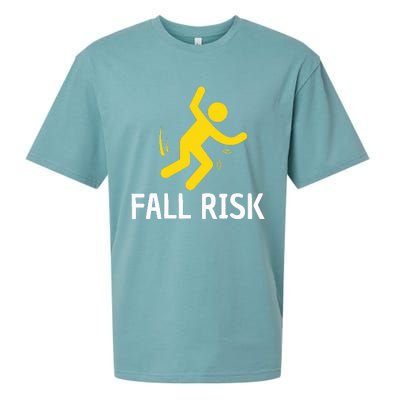 Fall Risk Balance Issues Funny Fall Risk Sueded Cloud Jersey T-Shirt