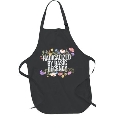 Funny Radicalized By Basic Decency Vintage Floral Apron