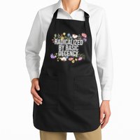 Funny Radicalized By Basic Decency Vintage Floral Apron