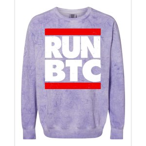 Funny Run BTC Bitcoin Logo Colorblast Crewneck Sweatshirt