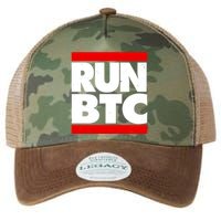 Funny Run BTC Bitcoin Logo Legacy Tie Dye Trucker Hat