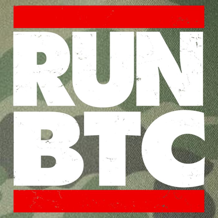 Funny Run BTC Bitcoin Logo Legacy Tie Dye Trucker Hat