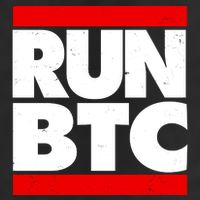 Funny Run BTC Bitcoin Logo 7 Panel Mesh Trucker Snapback Hat