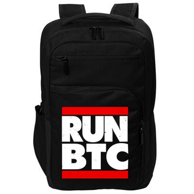 Funny Run BTC Bitcoin Logo Impact Tech Backpack