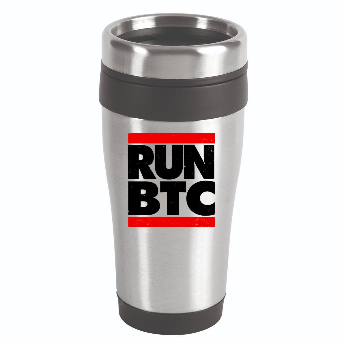 Funny Run BTC Bitcoin Logo 16oz Travel Tumbler