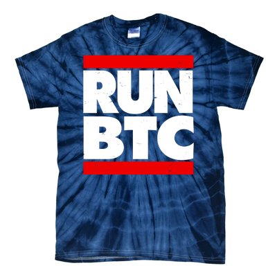 Funny Run BTC Bitcoin Logo Tie-Dye T-Shirt