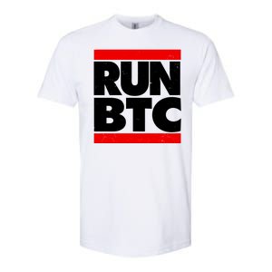 Funny Run BTC Bitcoin Logo Softstyle CVC T-Shirt