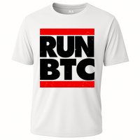 Funny Run BTC Bitcoin Logo Cooling Performance Crew T-Shirt