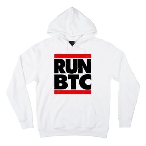 Funny Run BTC Bitcoin Logo Hoodie