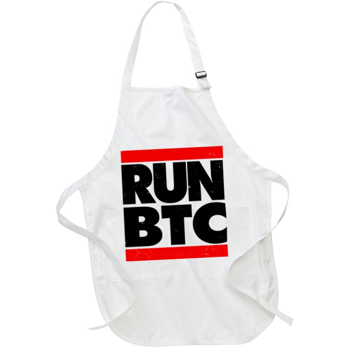 Funny Run BTC Bitcoin Logo Apron
