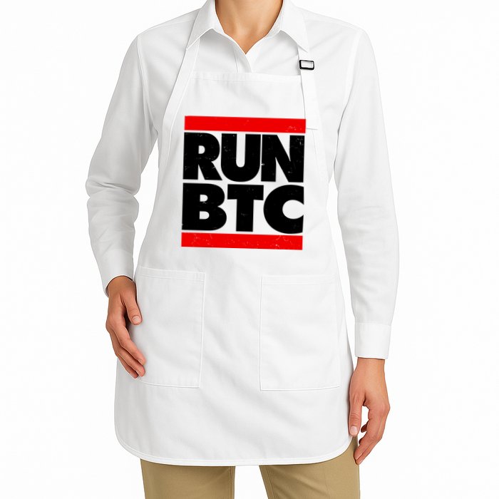 Funny Run BTC Bitcoin Logo Apron