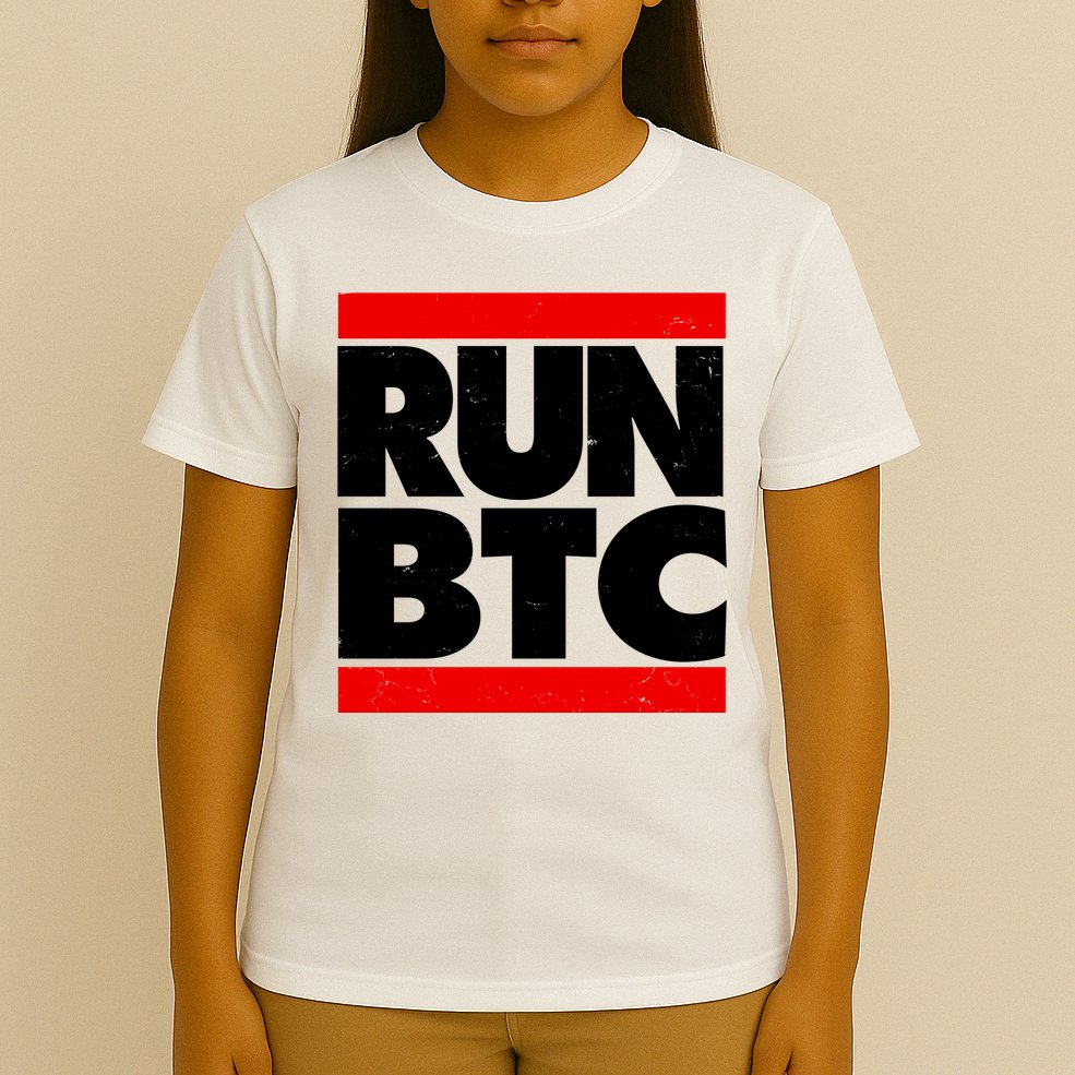 Funny Run BTC Bitcoin Logo T-Shirt
