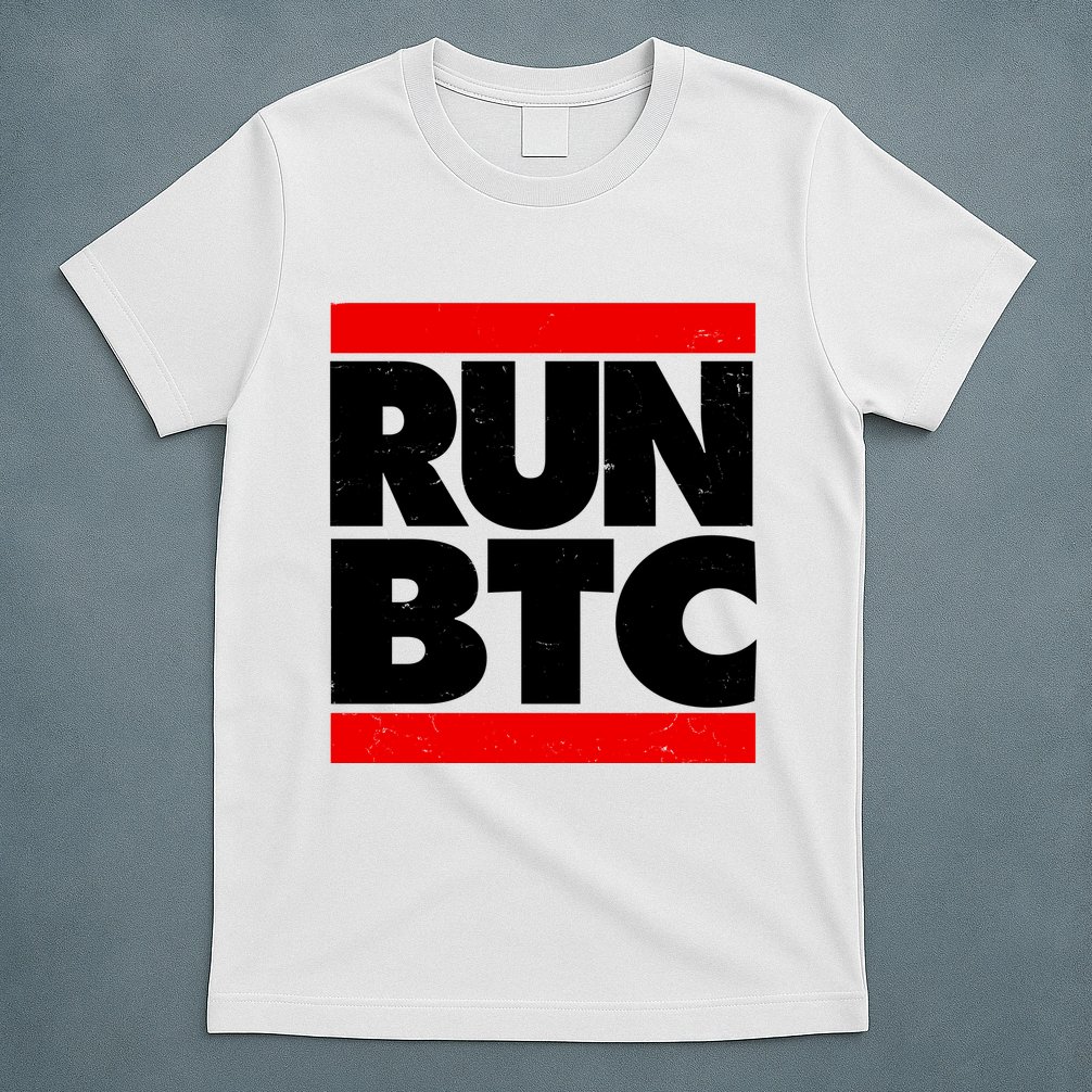 Funny Run BTC Bitcoin Logo T-Shirt